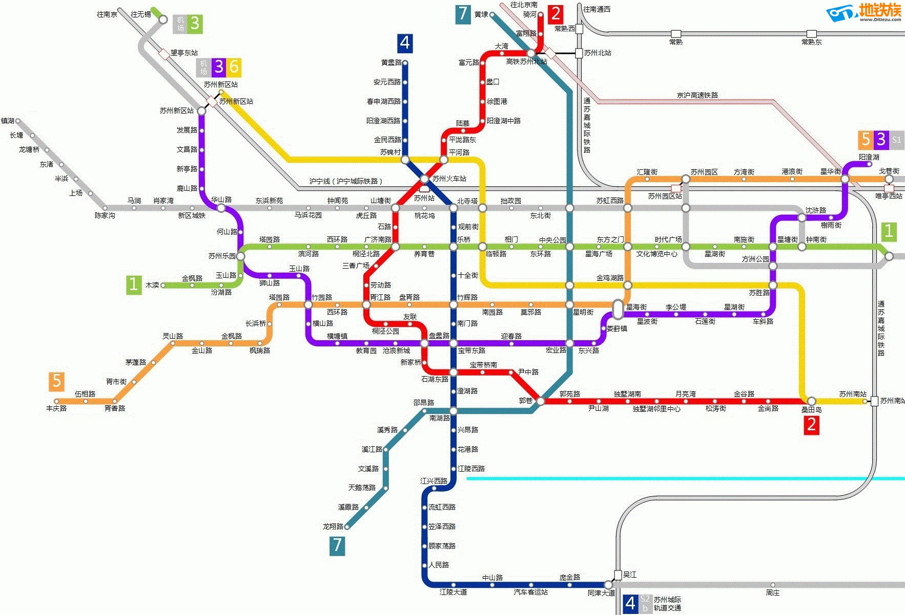 苏州地铁线路图全新概览